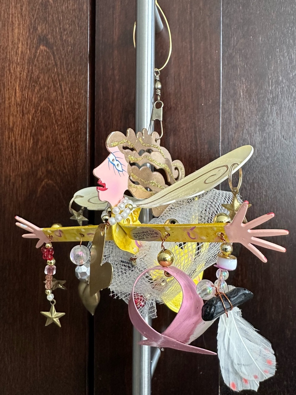 Fanciful Flights “Breast Cancer Angel” Ornament created by Rossi for Silvestri - Picture 2 of 7